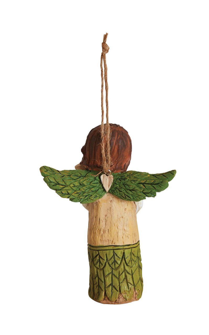 Studio M Choose Faith Angel Ornament featuring detailed hand-painted design with angel wings.
