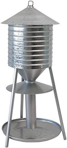 Woodlink Rustic Farmhouse Galvanized Water Tower 2.5lb Seed Tray Feeder for attracting birds.