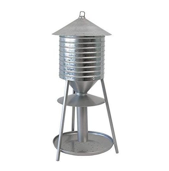Woodlink Rustic Farmhouse Galvanized Water Tower 2.5lb. Seed Tray Feeder for birds.