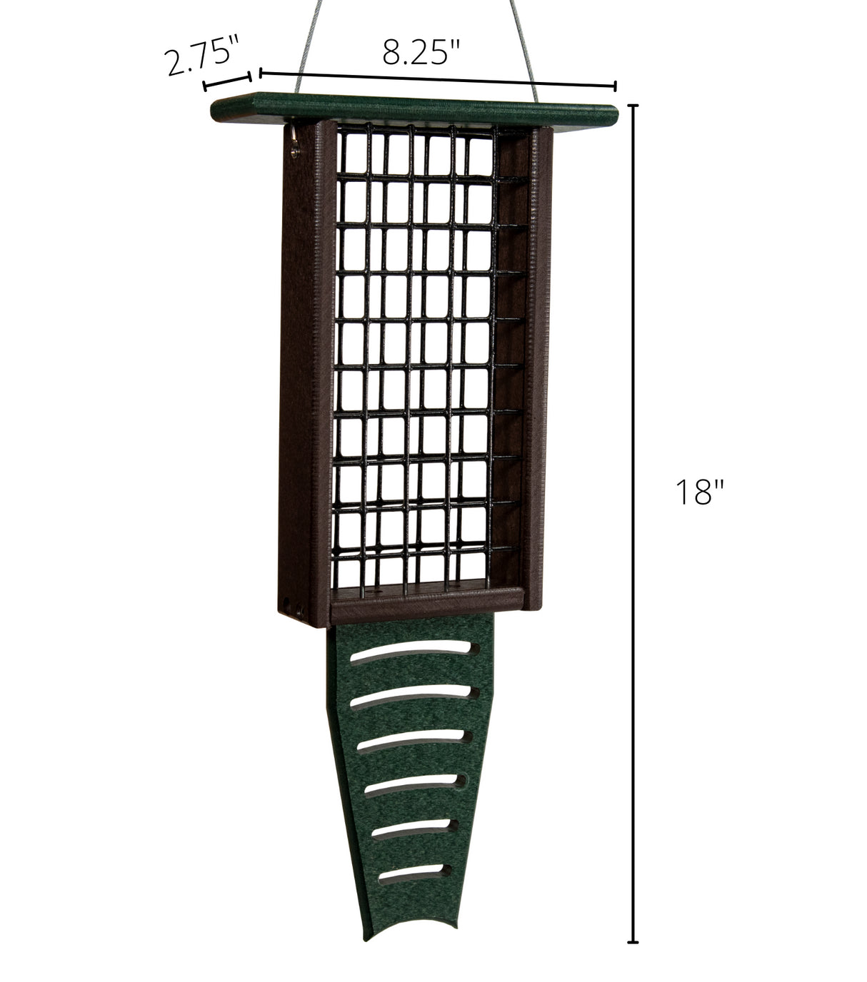 JCS Wildlife Recycled Suet Feeder w/ Tail Prop