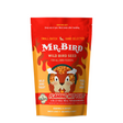 Mr. Bird Flaming Hot Feast Small Loose Seed Bag for wild birds, caution label, 2 lbs packaging.