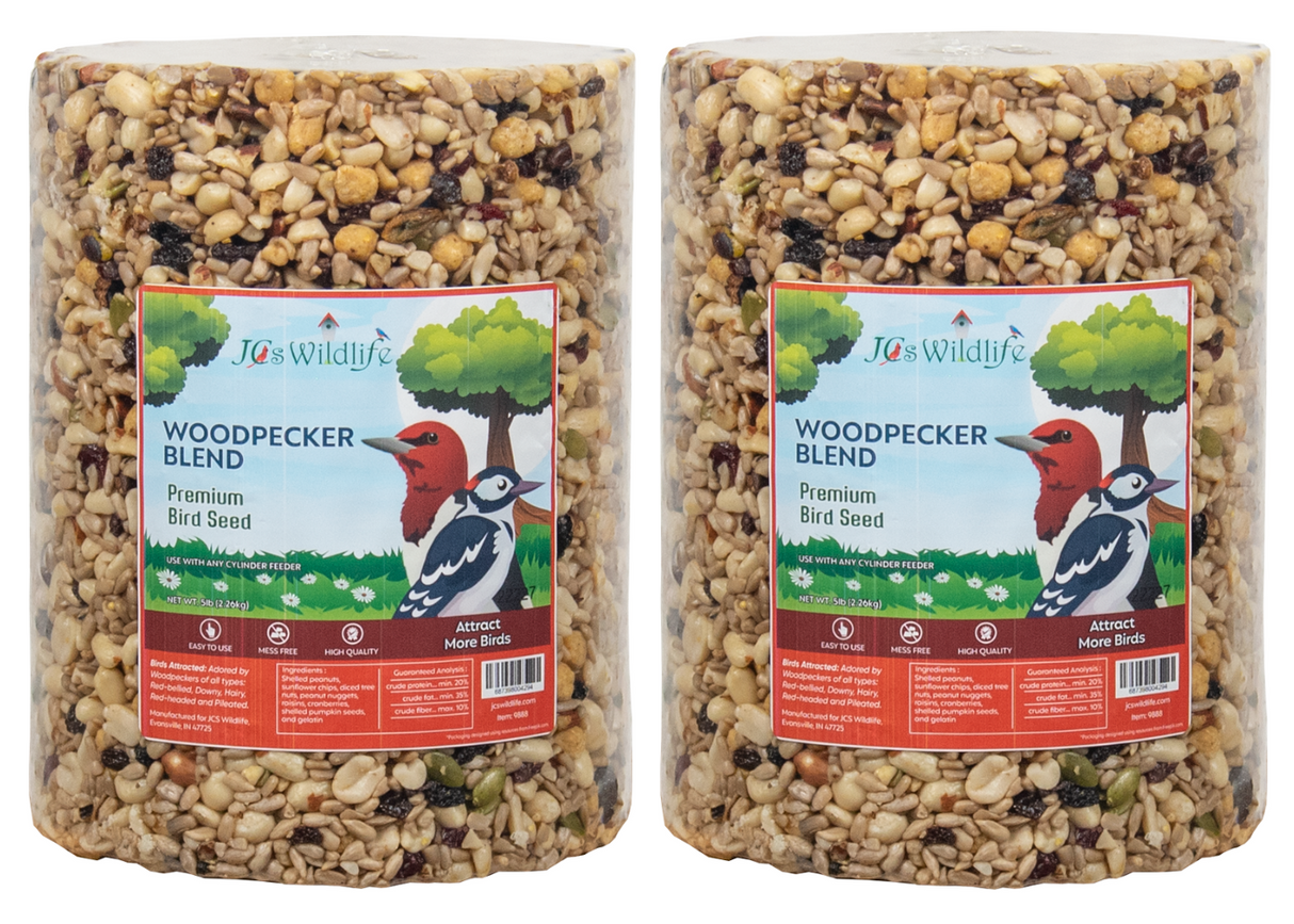 JCS Wildlife Woodpecker Blend Bird Seed Large Cylinder, 5 lb