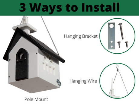JCS Wildlife Chirping Church Wren and Chickadee Birdhouse