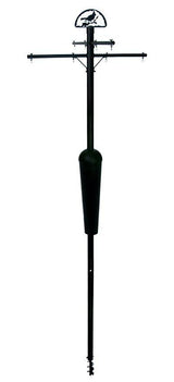 Squirrel Stopper Black Deluxe Squirrel Proof Pole System with Baffle - Ultimate Bird Feeder Garden Pole - (Open Box)