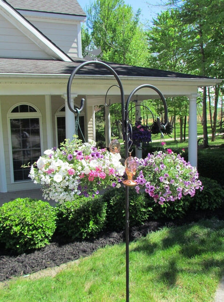 Yellowstone Birdfeeder, Plants and hanging baskets Pole System 6 Hanging Hooks