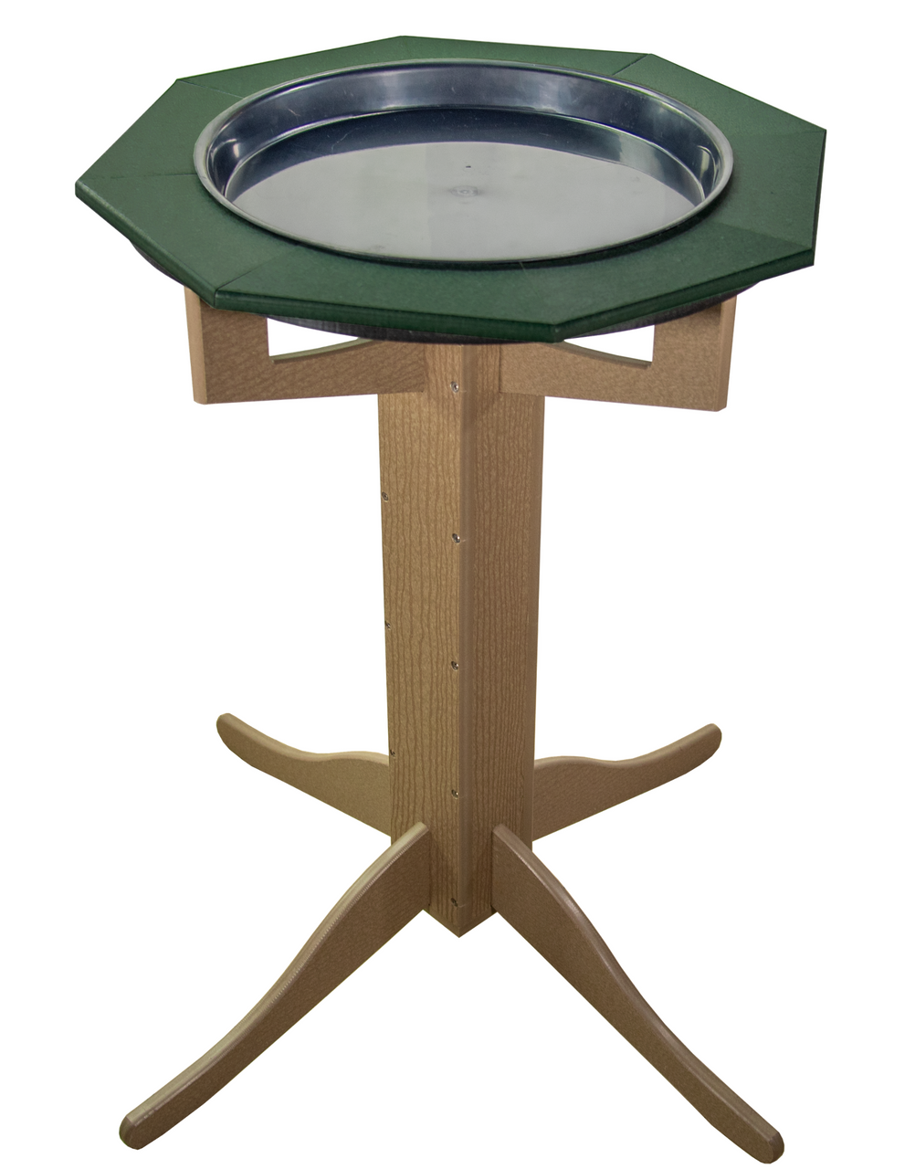 JCS Wildlife Poly Lumber Tan Pedestal Garden Bird Bath