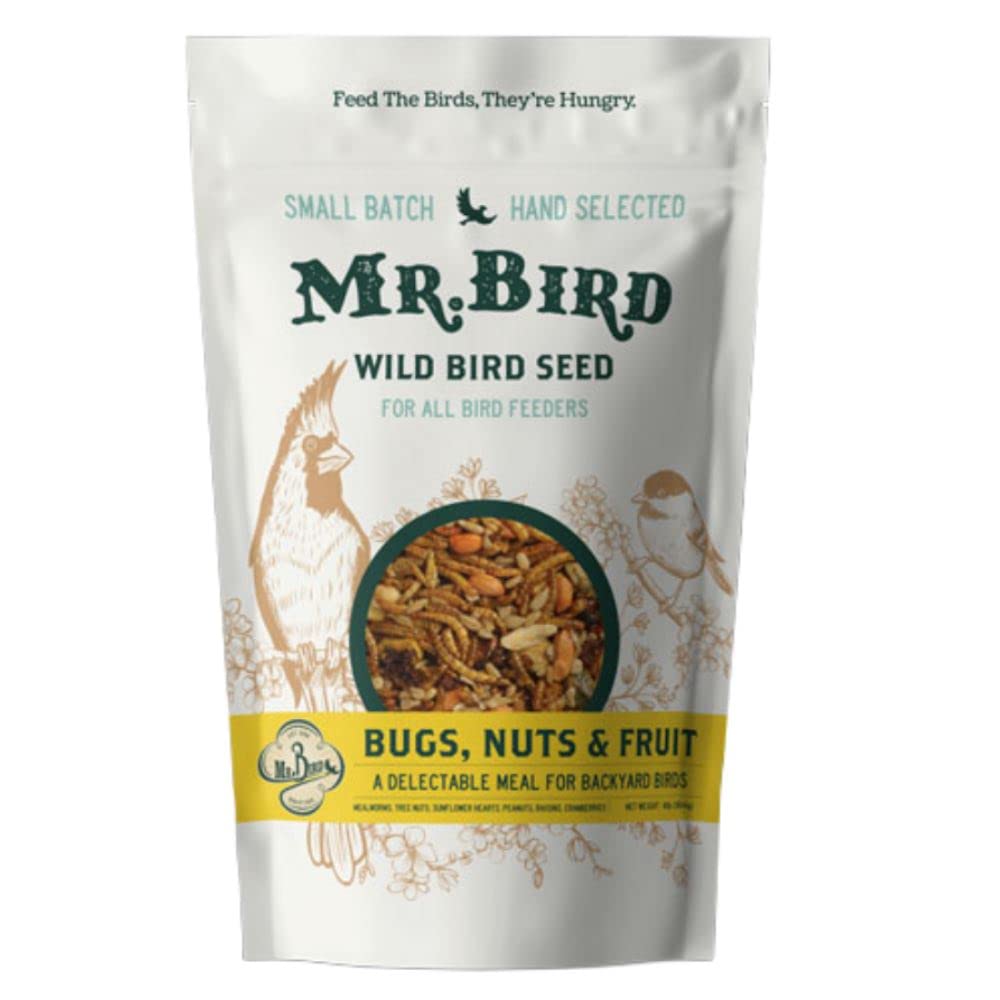 Mr. Bird Bugs, Nuts, & Fruit Large Loose Seed Bag 4 lbs. (1, 2, 4 and 6 Packs)