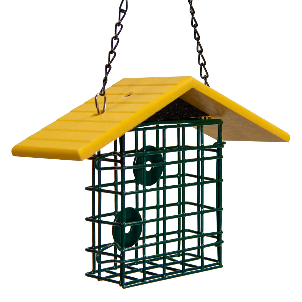 JCS Wildlife Single Suet Cage with Poly Lumber Roof