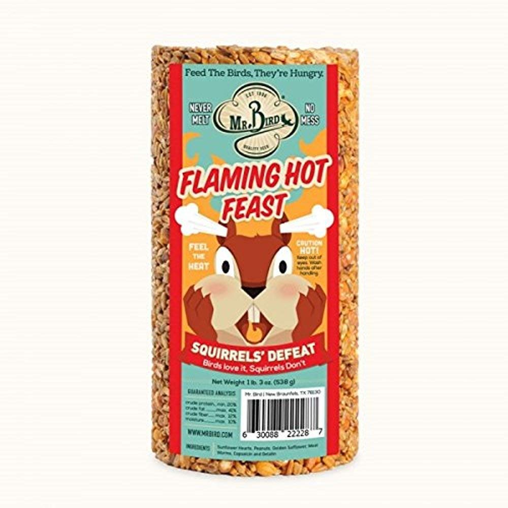 Mr. Bird Flaming Hot Feast Small Wild Bird Seed Cylinder 19 oz. (1, 2, 4, and 6 Packs)