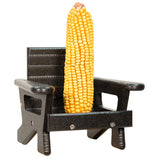 JCS Wildlife Black Squirrel Chair Feeder - Holds 1 Dried Corn Cob