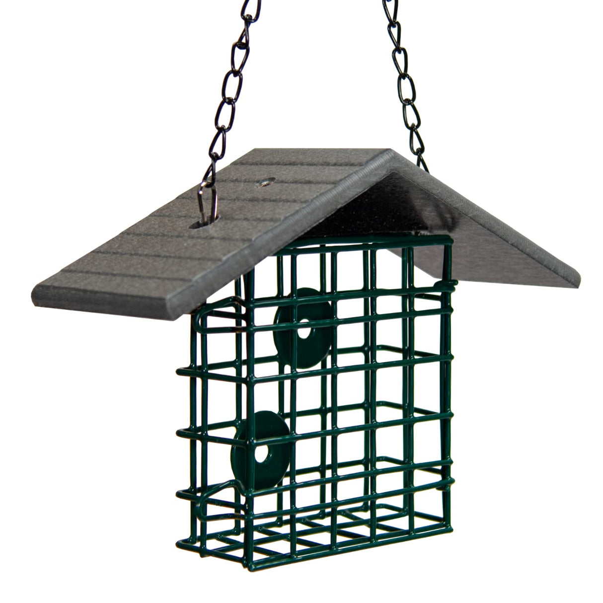 JCS Wildlife Single Suet Cage with Poly Lumber Roof