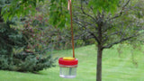 Nectar DOTS Copper Single Hanging Hummingbird Feeder With Red and Yellow Lids