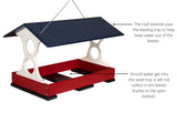 JCS Wildlife Large Fly Thru Bird Feeder- Mounting Pole Bundles Available