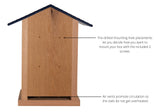 JCS Wildlife Cedar Screech Owl Nest Box with Poly Lumber Roof