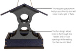 JCS Wildlife Medium Poly Fly Thru Platform Bird Feeder