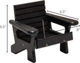 JCS Wildlife Black Squirrel Chair Feeder - Holds 1 Dried Corn Cob