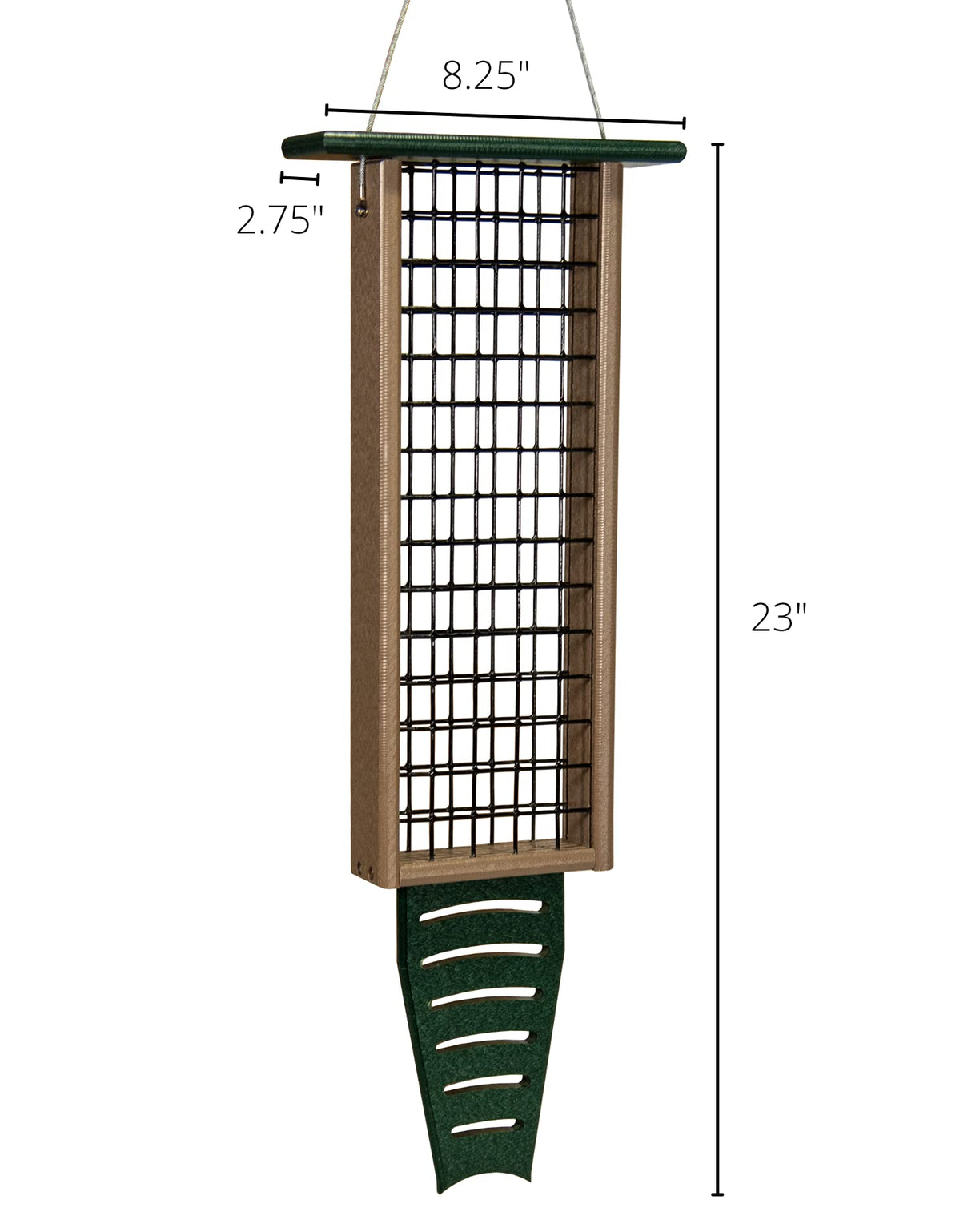 JCS Wildlife Tail Prop Suet Feeders – Single, Double, or Triple Cake Capacity