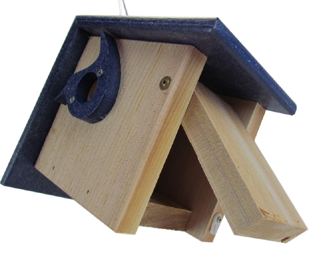 JCS Wildlife Classic Cedar & Recycled Poly Lumber Wren Birdhouse with Predator Guard Portal