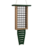 JCS Wildlife Recycled Double Suet Feeder Bird Feeder with Tail Prop