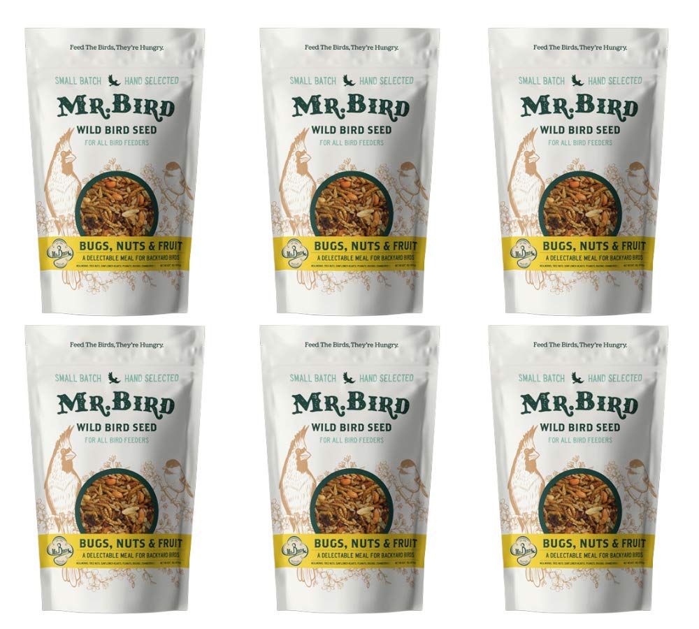 Mr. Bird Bugs, Nuts, & Fruit Large Loose Seed Bag 4 lbs. (1, 2, 4 and 6 Packs)