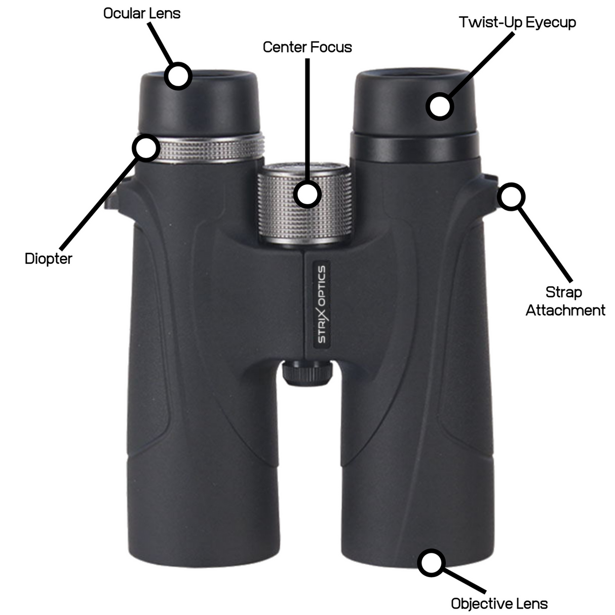 Strix Optics Sandpiper HD Birdwatching Binoculars 7075 8 x 42