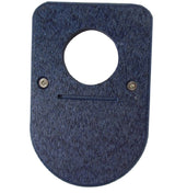 JCS Wildlife exclusive recycled poly lumber birdhouse predator guard with 1.5-inch portal hole in blue.