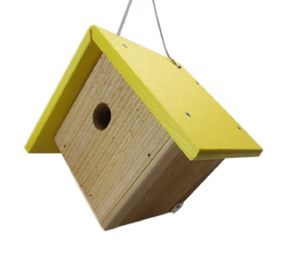 JCS Wildlife Cedar & Poly Wren, Chickadee, & Warbler Birdhouse