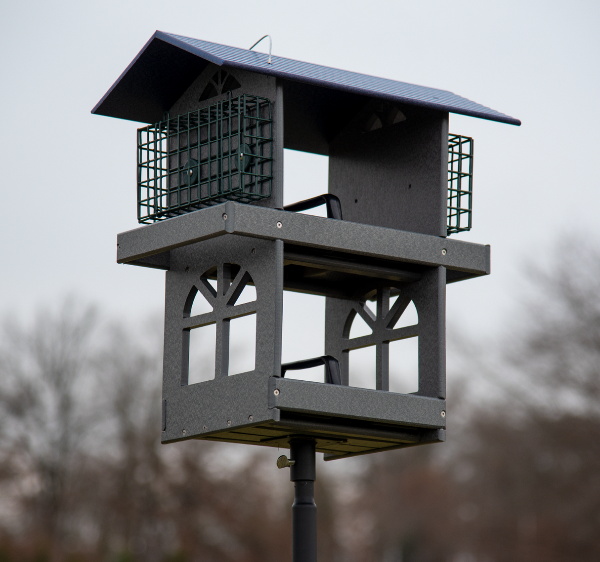 JCS Wildlife Double Fly Thru Bird Feeder with Suet Cages