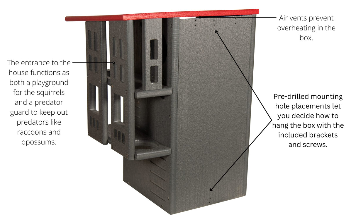 JCS  Wildlife Ultimate Squirrel House Nesting Box