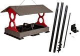 JCS Wildlife Large Fly Thru Bird Feeder- Mounting Pole Bundles Available
