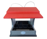 JCS Wildlife Large Poly Hopper Bird Feeder  - Mounting Pole Bundles Available!