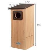 JCS  Wildlife Cedar Wood Duck House with Recycled Poly Lumber Roof and Predator Guard