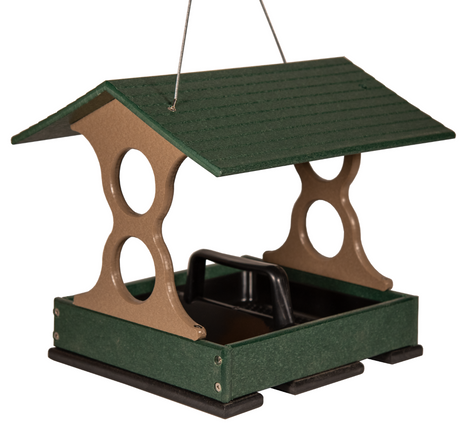 JCS Wildlife Medium Poly Fly Thru Platform Bird Feeder Made from Recycled Poly Lumber