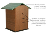 Ultimate Poly Screech Owl or Saw-Whet Owl House Nesting Box