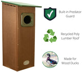 JCS Wildlife Recycled Poly Lumber Wood Duck House