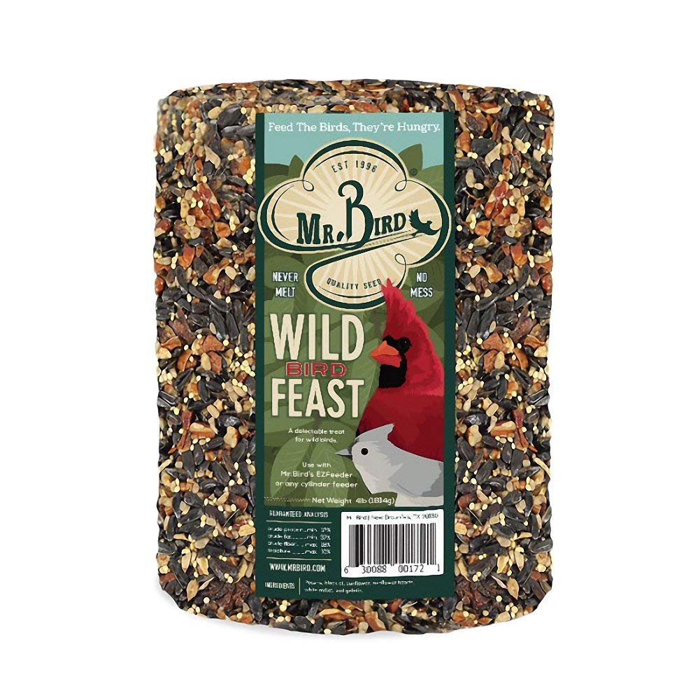 Mr. Bird Wild Bird Feast Large Wild Bird Seed Cylinder 4 lbs. (1, 2, 4 and 6 Packs)