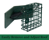 JCS Wildlife Single Suet Cage with Poly Lumber Roof