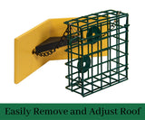 JCS Wildlife Single Suet Cage with Poly Lumber Roof