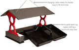 JCS Wildlife Large Fly Thru Bird Feeder- Mounting Pole Bundles Available