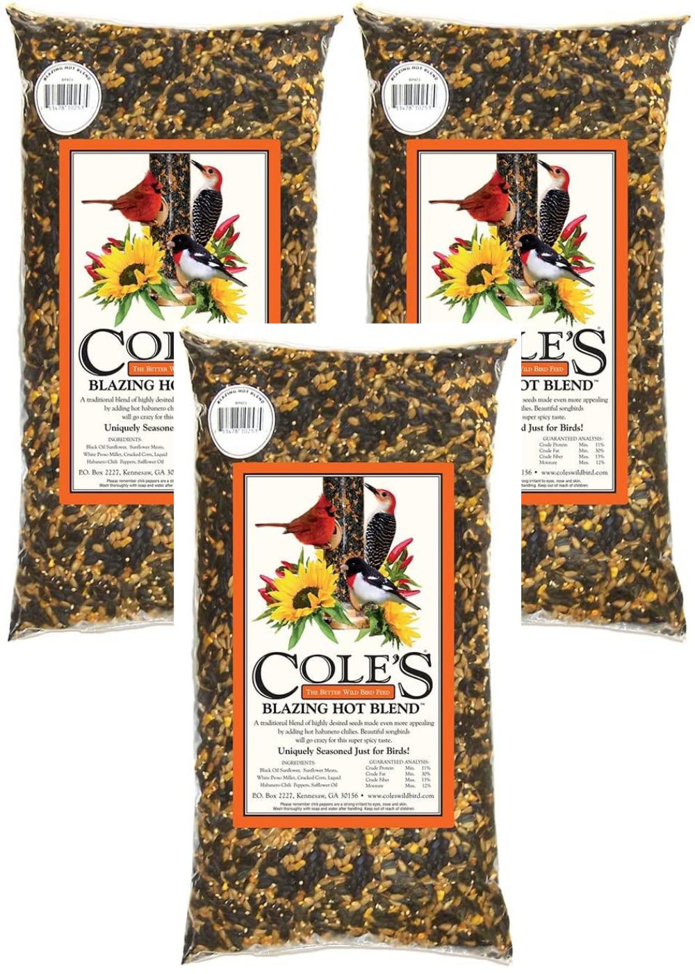 Cole's Blazing Hot Blend Bird Seed, 5 lb Bag, BH05