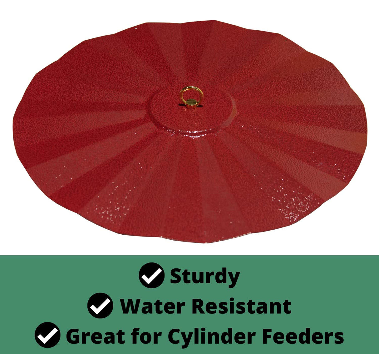 JCS Wildlife 16" Metal Rain Guard and Cylinder Feeder Kit