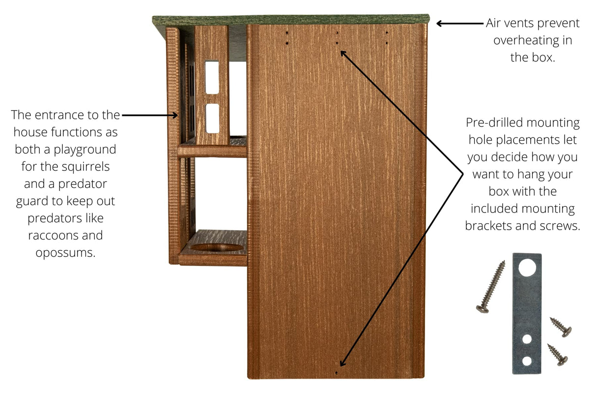 JCS  Wildlife Ultimate Squirrel House Nesting Box