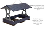 JCS Wildlife Large Fly Thru Bird Feeder- Mounting Pole Bundles Available