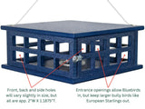 JCS Wildlife Recycled Poly Lumber Caged Platform Bluebird Feeder (Single Cup)