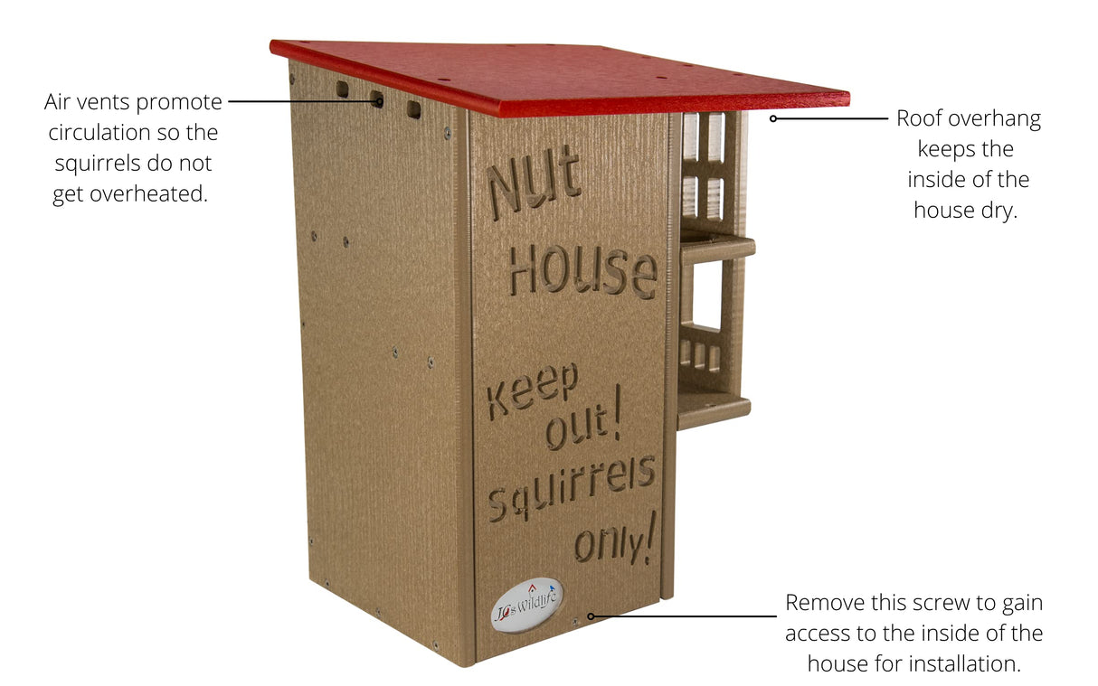 JCS Wildlife Ultimate Squirrel House Nesting Box