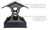 JCS Wildlife Large Fly Thru Bird Feeder- Mounting Pole Bundles Available
