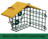 JCS Wildlife Single Suet Cage with Poly Lumber Roof