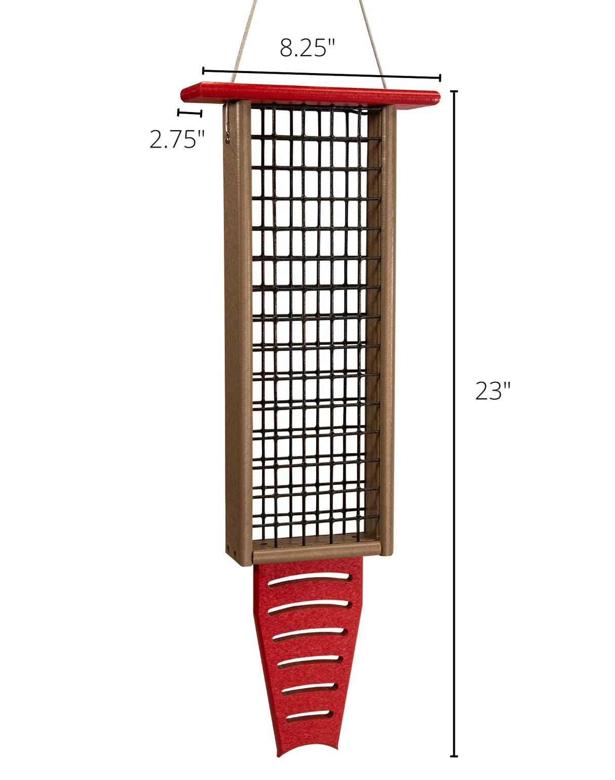 JCS Wildlife Triple Recycled Suet Feeder with Tail Prop