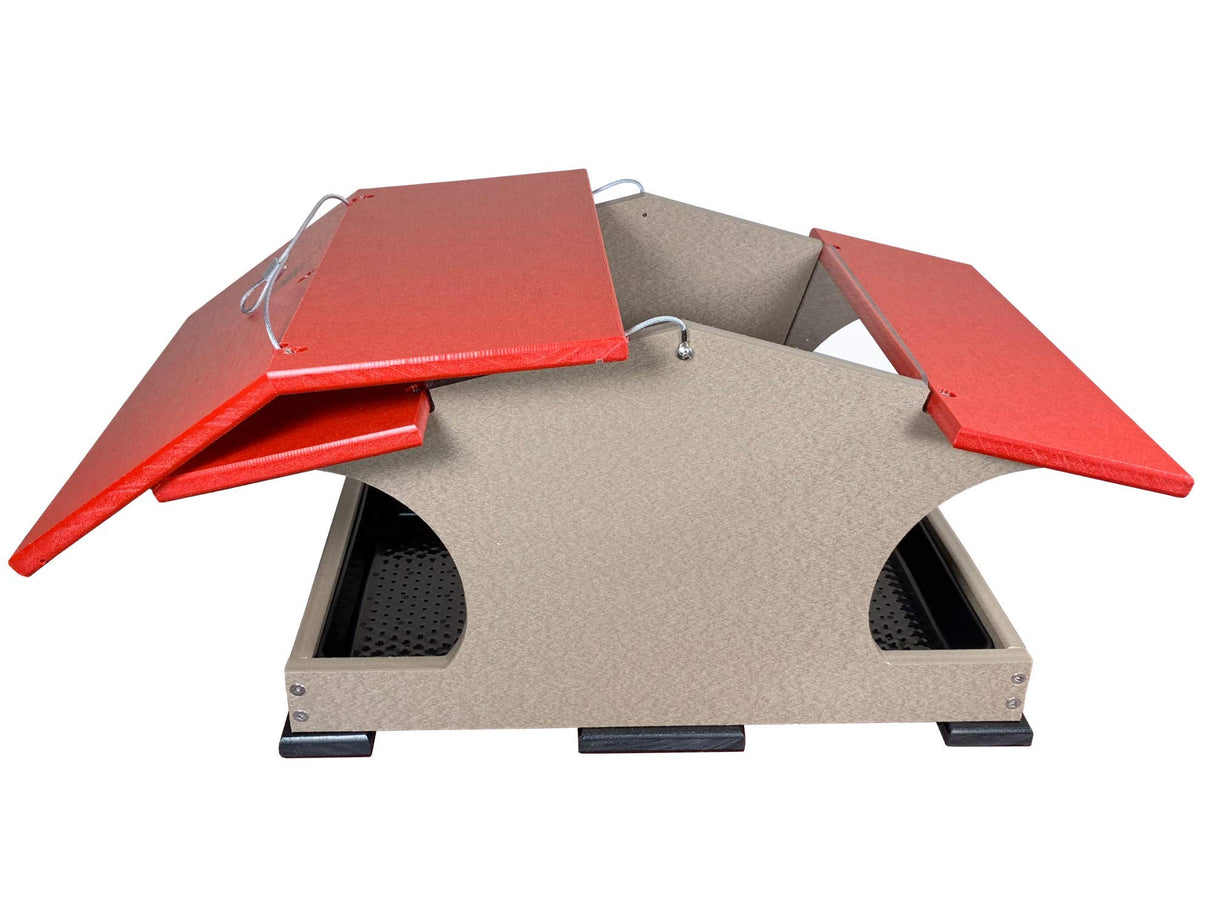 JCS Wildlife Large Poly Hopper Bird Feeder  - Mounting Pole Bundles Available!