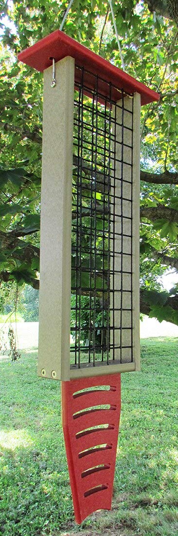 JCS Wildlife Triple Recycled Suet Feeder with Tail Prop